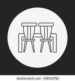 chair line icon
