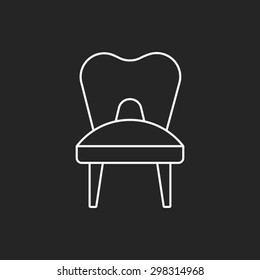 chair line icon