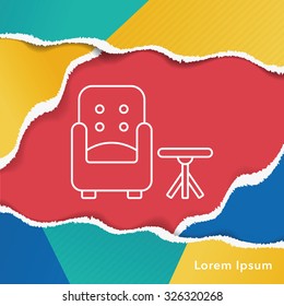 chair line icon