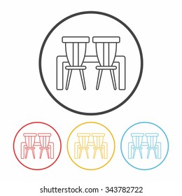 chair line icon