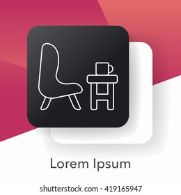 chair line icon