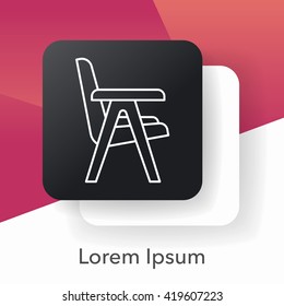 chair line icon