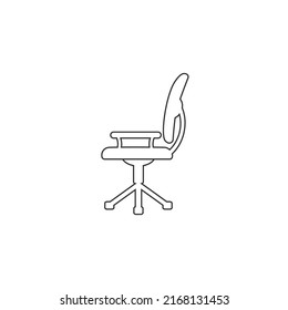 Chair line icon in modern flat style. Vector illustration sign