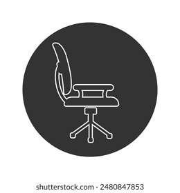 Icono de línea de silla en estilo plano moderno. Ilustración vectorial