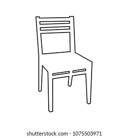 chair line icon, outline vector sign, linear style pictogram isolated on white. Symbol, logo illustration. Editable stroke. Pixel perfect EPS