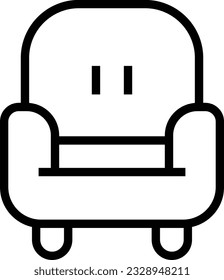 Icono de la línea de la silla - Icono único, vector