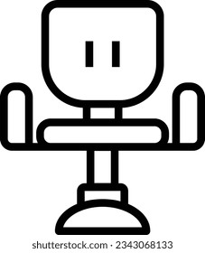 Chair Line Icon - Single Icon, Vector