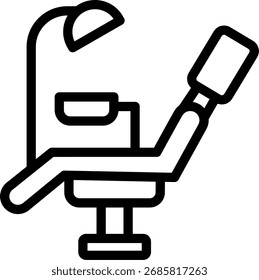 Design de vetor de ícone de linha de cadeira