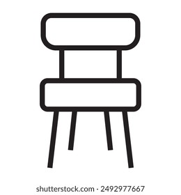 Chair line icon. vector illustration.