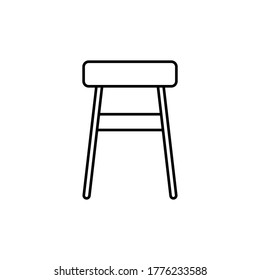 Diseño simple del vector de icono de la línea de la silla