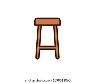 Chair line icon. Vector symbol in trendy flat style on white background. Office sing for design.