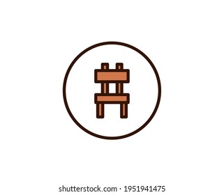 Chair line icon. Vector symbol in trendy flat style on white background. Office sing for design.