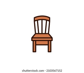 Icono de la línea de la silla. Símbolo vectorial en estilo plano y a la moda sobre fondo blanco. Canto de Office para diseño.