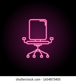 Chair line iconneon icon. Simple thin line, outline vector of household icons for ui and ux, website or mobile application