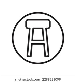 chair line new vector icon