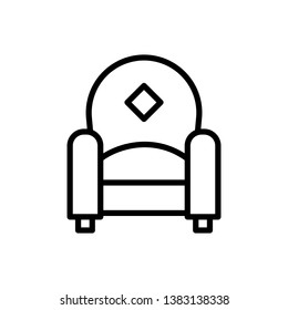 chair line simple icon vector