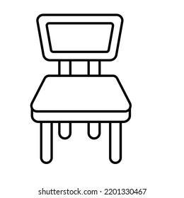 Chair Line Vector Icon easily modified

