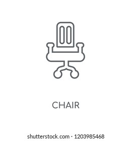 Chair linear icon. Chair concept stroke symbol design. Thin graphic elements vector illustration, outline pattern on a white background, eps 10.