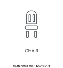 Chair linear icon. Chair concept stroke symbol design. Thin graphic elements vector illustration, outline pattern on a white background, eps 10.