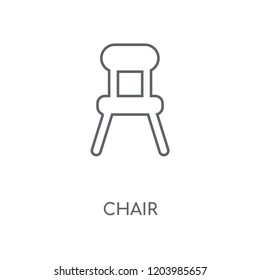 Chair linear icon. Chair concept stroke symbol design. Thin graphic elements vector illustration, outline pattern on a white background, eps 10.