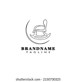 chair logo cartoon icon design template black modern isolated cute illustration