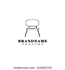 chair logo cartoon icon design template black modern vector illustration