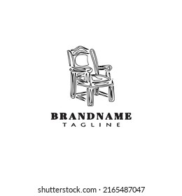 chair logo cartoon icon design black modern isolated vector illustration