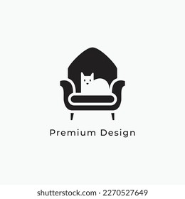 chair logo design abstract design vetor illustration