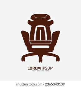 plantilla de diseño del logotipo de la silla. Ilustración vectorial de una silla de oficina moderna. sobre fondo blanco
