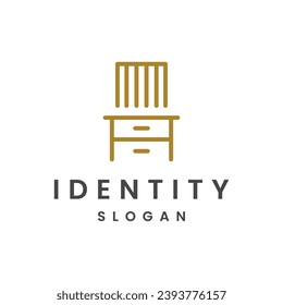 chair logo design vector graphic idea creative