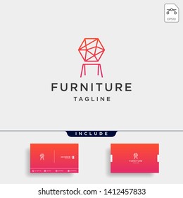 chair logo design vector icon illustration icon element isolated
