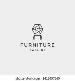 chair logo design vector icon illustration icon element isolated