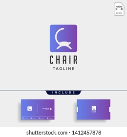 chair logo design vector icon illustration icon element isolated