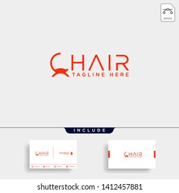 chair logo design vector icon illustration icon element isolated