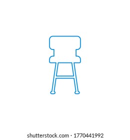 chair logo icon design with simple line art style