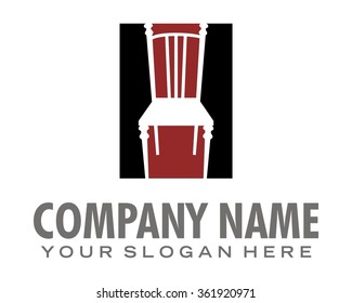 chair logo icon vector