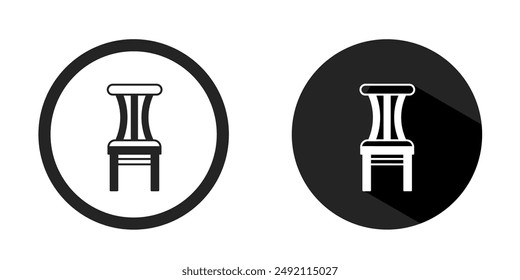 Stuhllogo. Stuhlsymbol Vektorgrafik Design Schwarz Farbe. Vektorgrafik des Bestands.