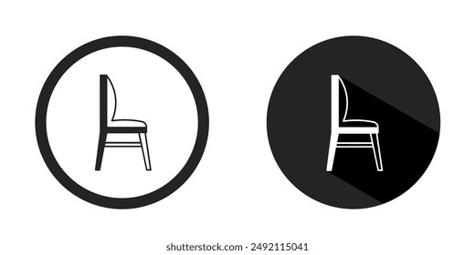 Chair logo. Chair icon vector design black color. Stock vector.
