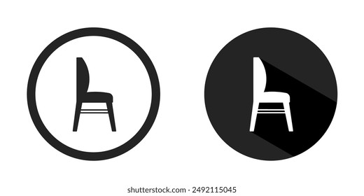 Chair logo. Chair icon vector design black color. Stock vector.