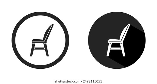 Chair logo. Chair icon vector design black color. Stock vector.