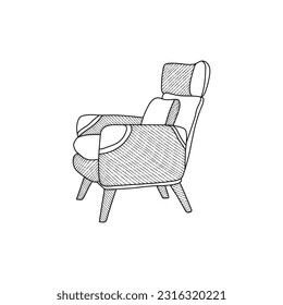 chair logo isolated, sign symbol vector illustration design template