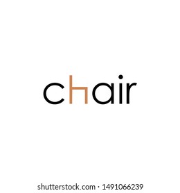 Chair logo simle and minimalist