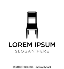 chair logo vector illustration isolated on white background