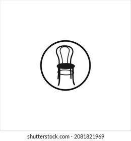 resumen de plantilla de vector de logotipo de silla