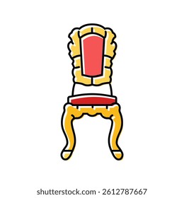 chair luxury royal color icon vector. chair luxury royal sign. isolated symbol illustration