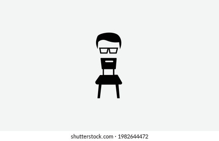 Chair Man vector logo design