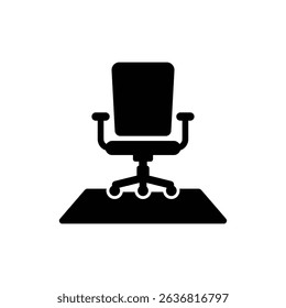 Chair Mat Under Office Chair Icon for Floor Protection and Office Comfort