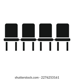 Icono de la silla del metro vector simple. Plataforma de la ciudad. Formación de personas