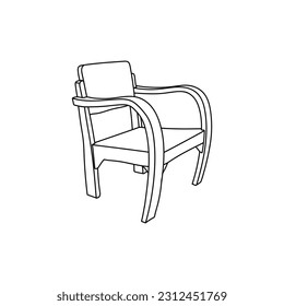 chair Minimalist furniture logo, Simple thin line, outline vector of household icons