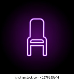 chair neon icon. Elements of Furniture set. Simple icon for websites, web design, mobile app, info graphics